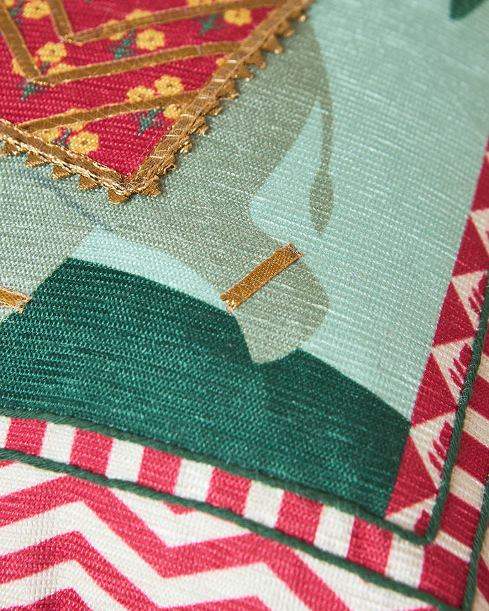 Royal Tusker Cushion Cover, 16" | Palace Memoirs