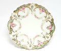 RS Prussia Scalloped Serving Dish, Pink Roses w/ Green Swag - Germany c 1904-1918
