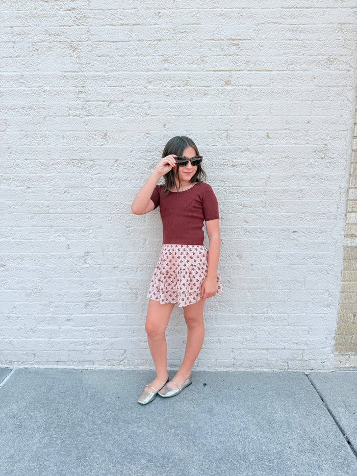 Rylee + Cru | Tiered Mini Skirt