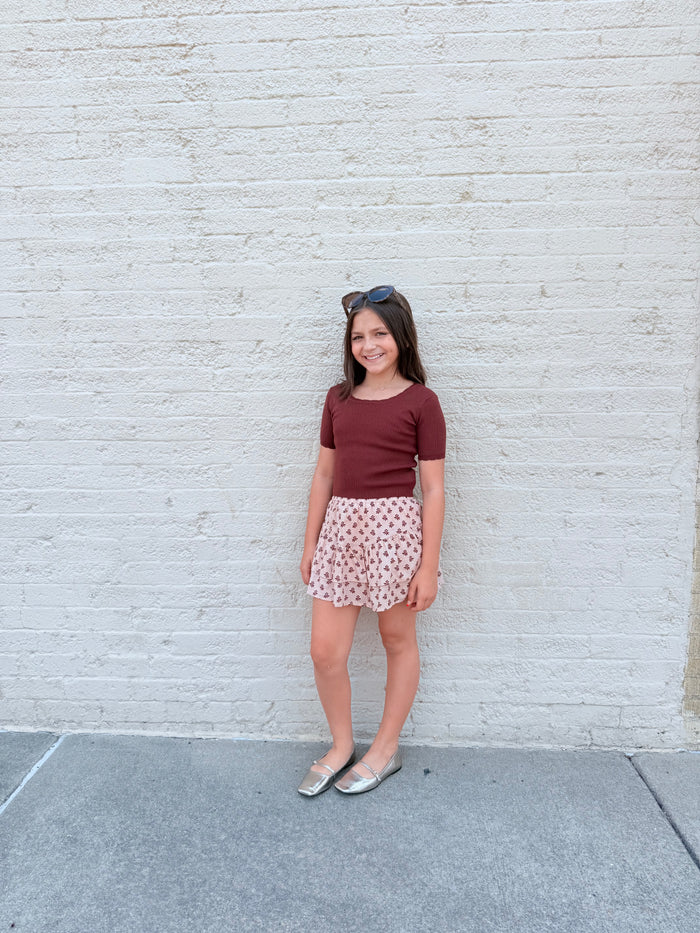 Rylee + Cru | Tiered Mini Skirt