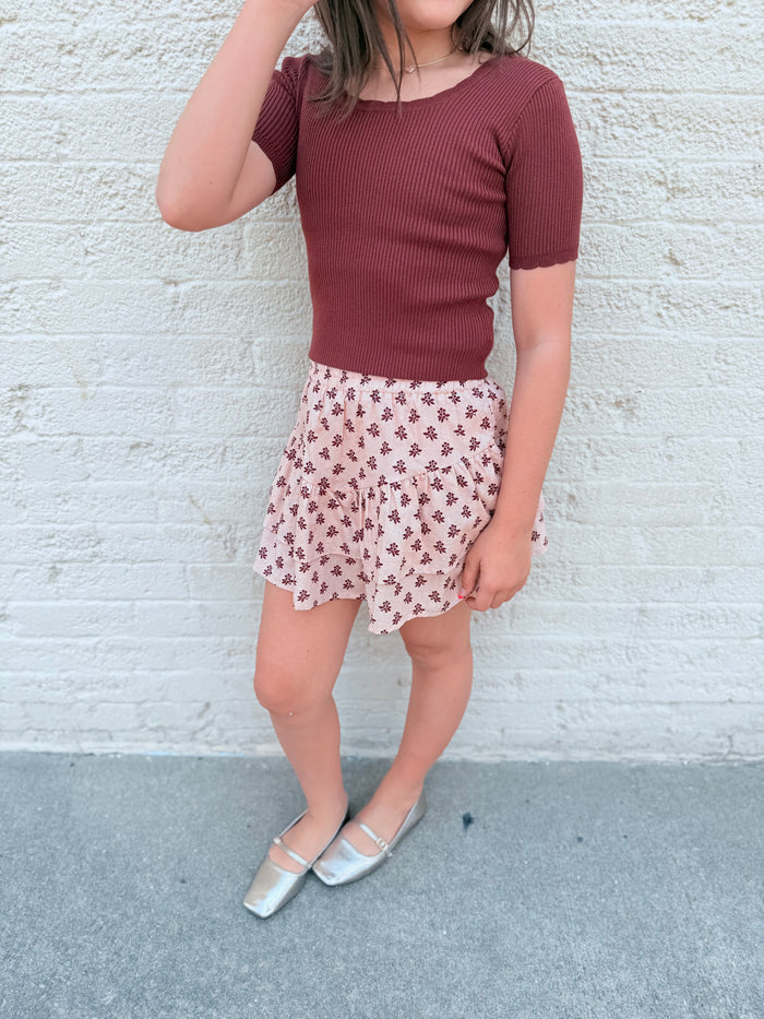 Rylee + Cru | Tiered Mini Skirt