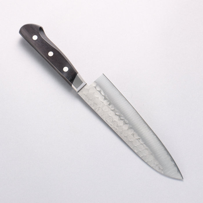 Sakai Takayuki Blue Steel Hammered 3 Layer Santoku 180mm - Seisuke Knife