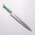 Sakai Takayuki VG10 17 Layer Damascus Sujihiki 240mm Green Pakka wood Handle - Seisuke Knife