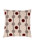 Sake Madder Red & Charcoal Decorative Pillow