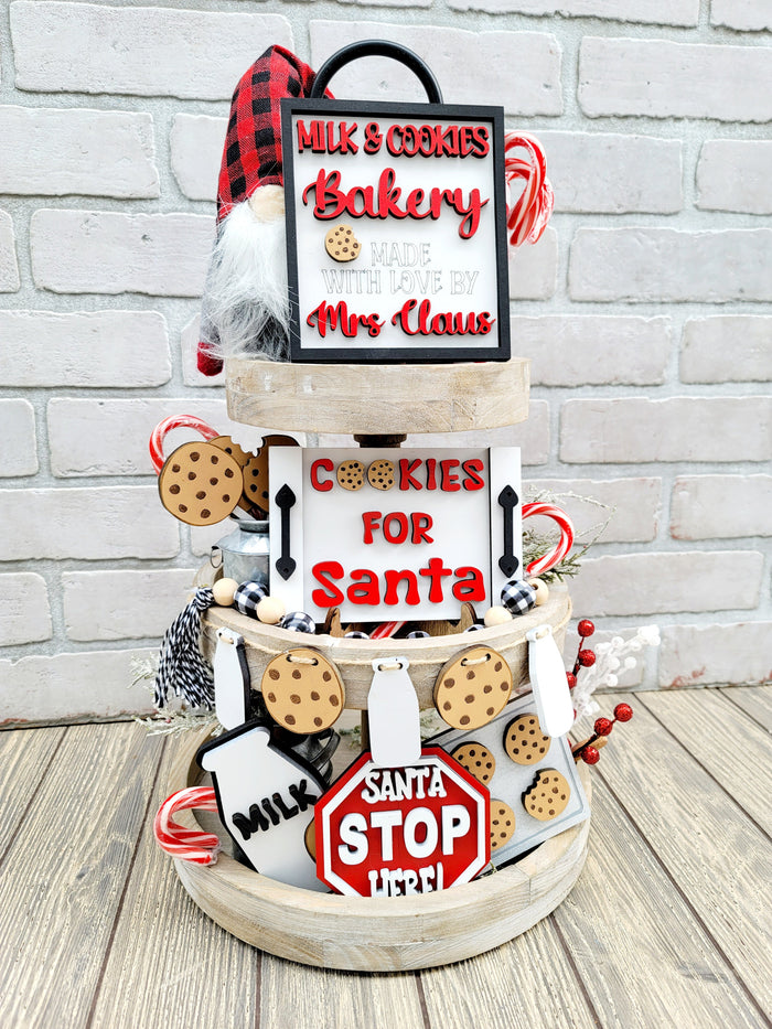 Santas Cookies Tiered Tray Set- wholesale