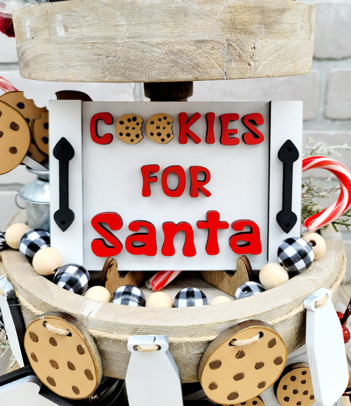 Santas Cookies Tiered Tray Set- wholesale