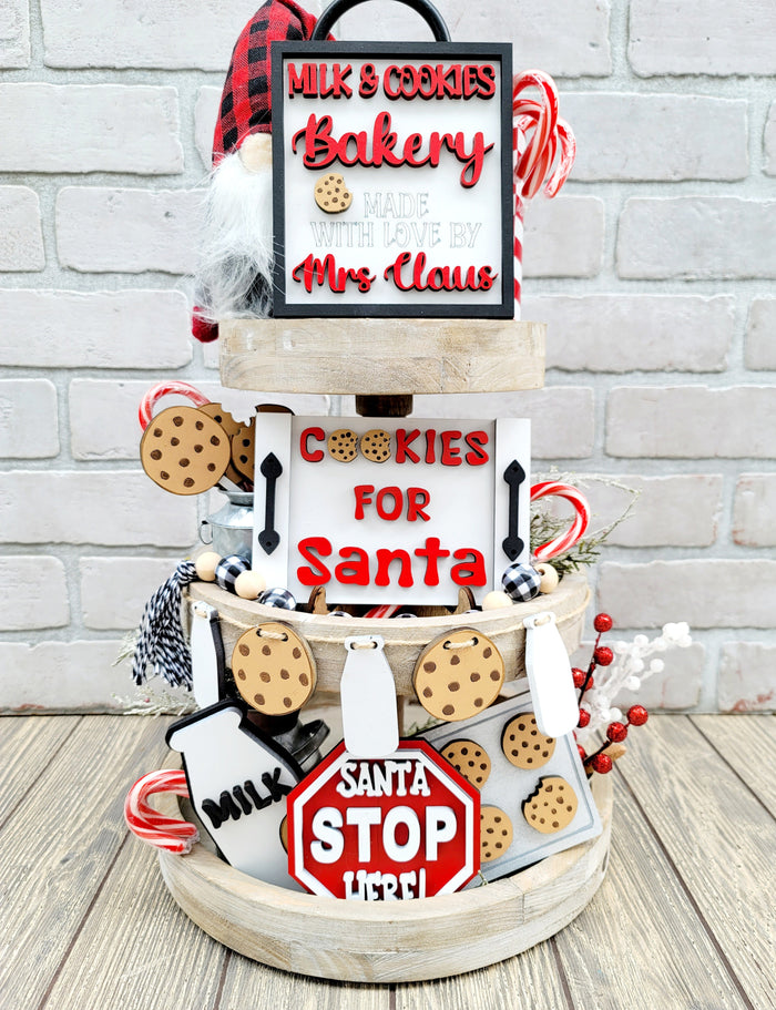 Santas Cookies Tiered Tray Set- wholesale