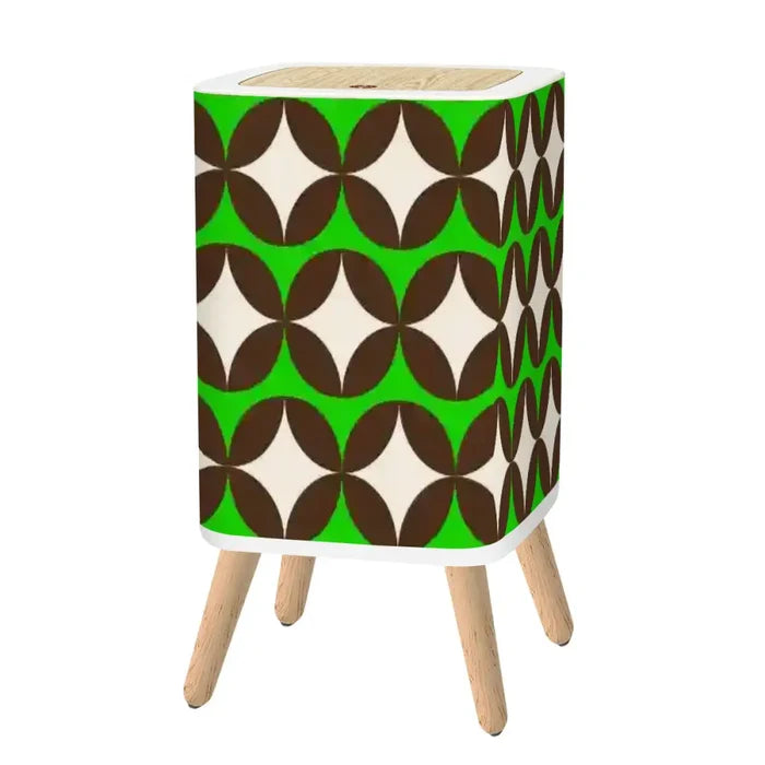 Scandi Retro Trash Can with Lid Mid Century Modern Home Decor - One Size - retro tash cans