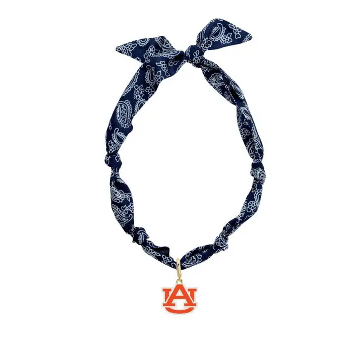 Scarf Necklace - Bandana - Auburn AU Logo - Findlay Rowe Designs