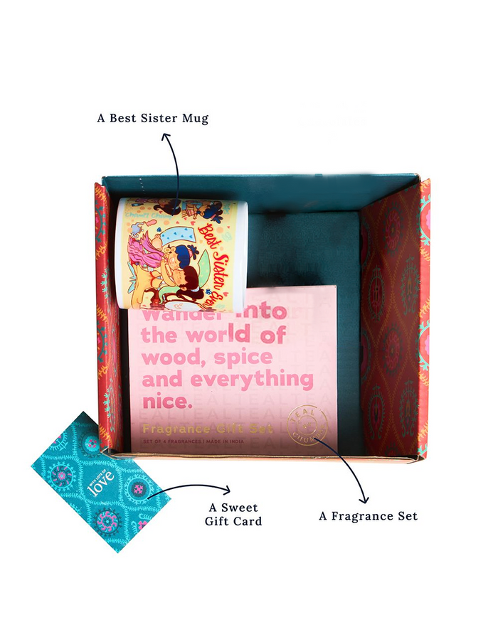 Scent & Brew Gift Hamper - Set of 3 (For your Sister)