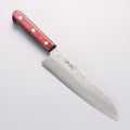 Seisuke Silver Steel No.3 Nashiji Santoku 180mm Red Pakkawood Handle - Seisuke Knife
