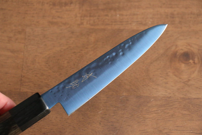 Seisuke SK-85 Ion-Plated Hammered Petty-Utility 120mm Gray Pakkawood Handle - Seisuke Knife