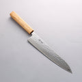 Seisuke Tsukikage AUS10 Migaki Finished Hammered Damascus Gyuto 240mm Oak Handle - Seisuke Knife