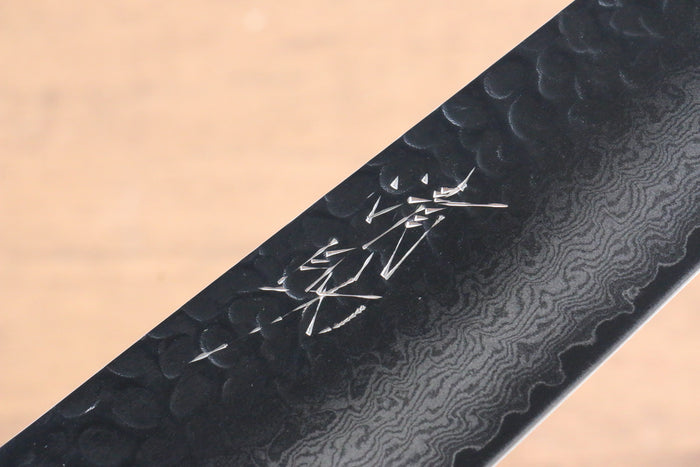 Seisuke VG10 33 Layer Hammered Damascus Gyuto 210mm Blue Pakka wood Handle - Seisuke Knife