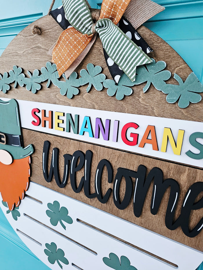 Shenanigans Welcome Door Hanger- wholesale