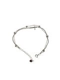 Silver Plated Double Chain Cross Bracelet
