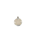 Silver Plated White Opal Medallion Necklace