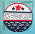 Simple Patriotic Welcome Door Hanger- wholesale