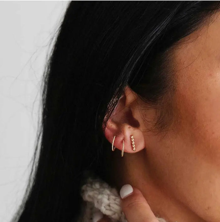 Sleeper Hoop Earrings Acorn Home + Apparel
