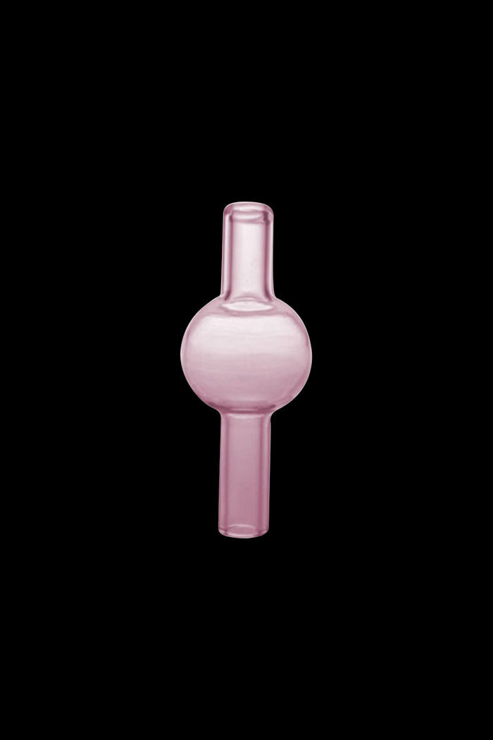Centered front view of a pink Chemical Thermal Bubble Carb Cap against a solid black background.