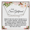Son's Girlfriend Gift, Name Necklace: Seeing My Son's Eyes Light Up Around You