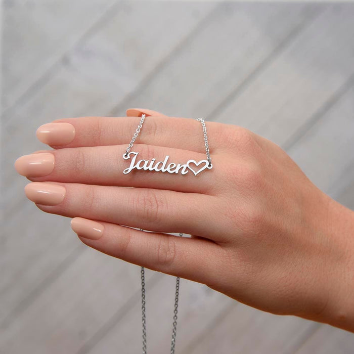 Son's Girlfriend Gift, Name Necklace: Seeing My Son's Eyes Light Up Around You