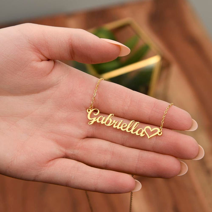 Son's Girlfriend Gift, Name Necklace: Seeing My Son's Eyes Light Up Around You