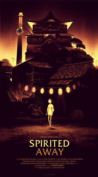 Spirited Away Olly Moss poster