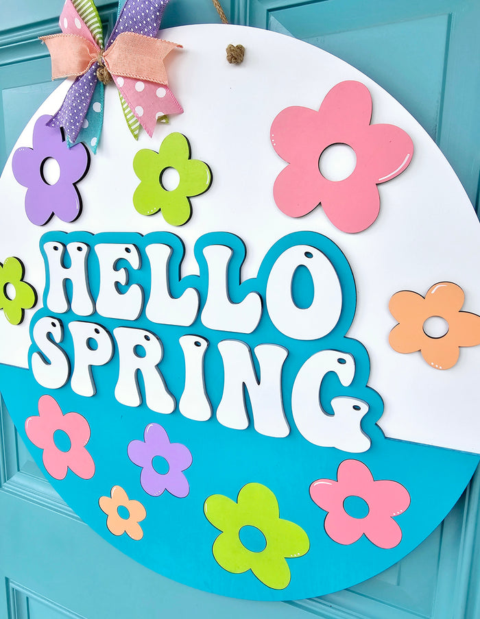 Spring Retro Door Hanger