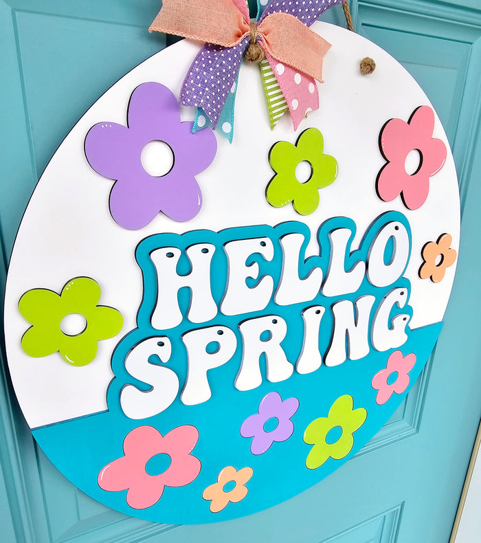 Spring Retro Door Hanger