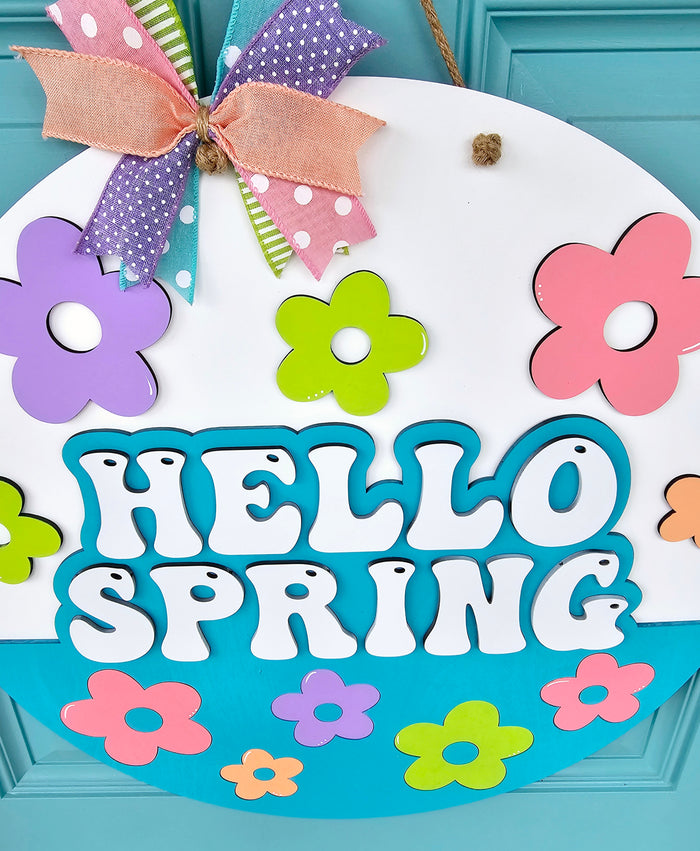 Spring Retro Door Hanger