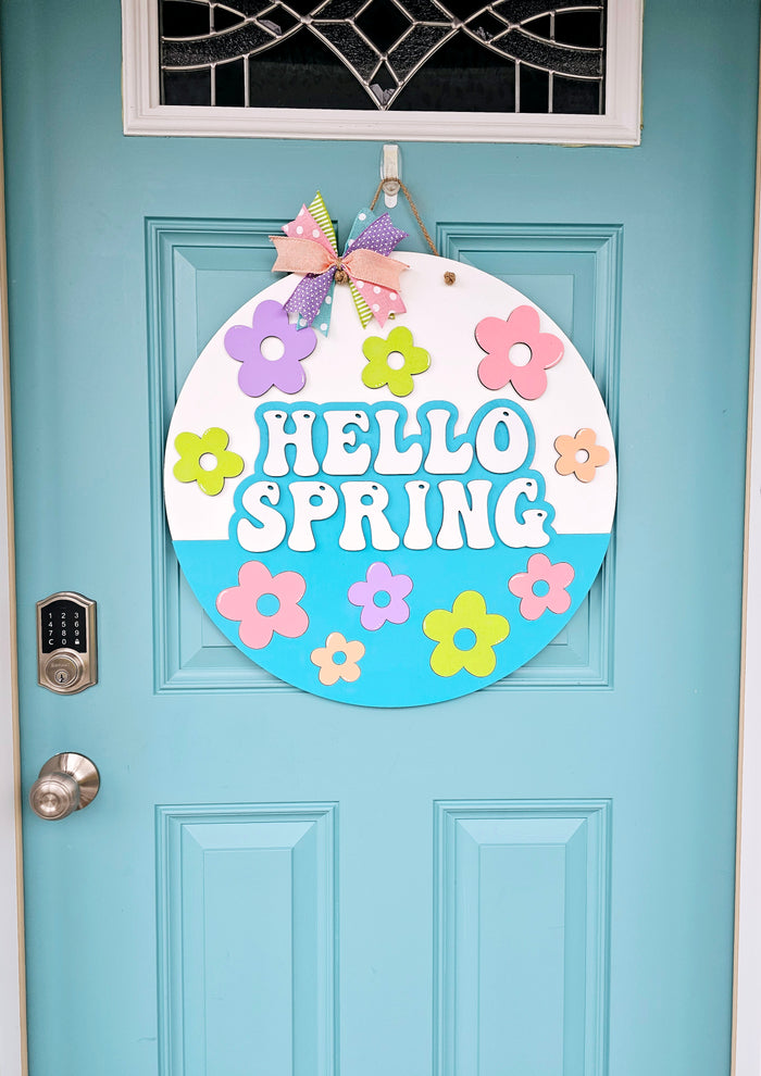Spring Retro Door Hanger