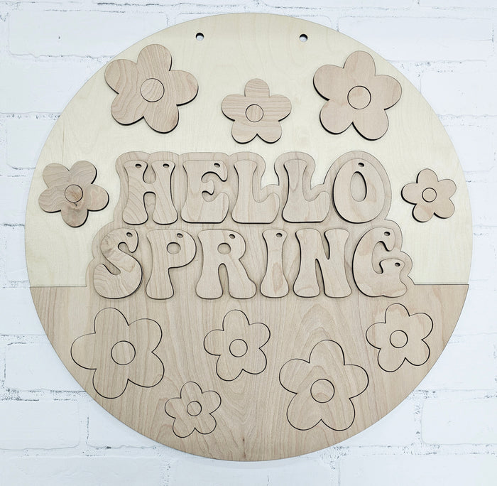 Spring Retro Door Hanger