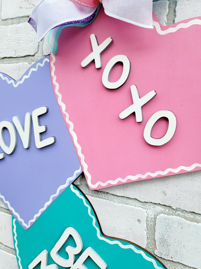 Stacked Hearts Door Hanger