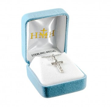 Sterling Silver Narrow Basic Crucifix