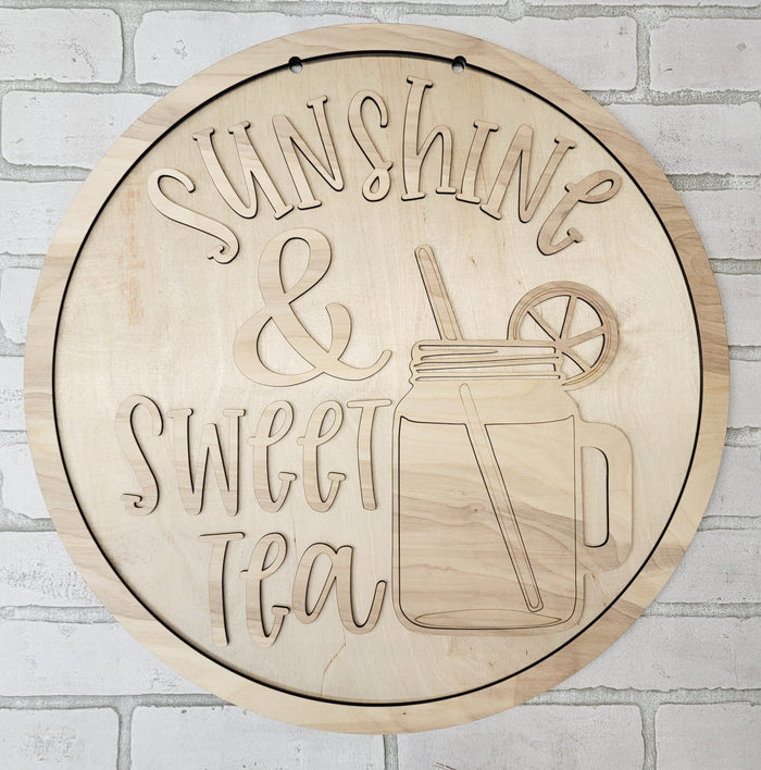 Sunshine & Sweet Tea Door Hanger- wholesale
