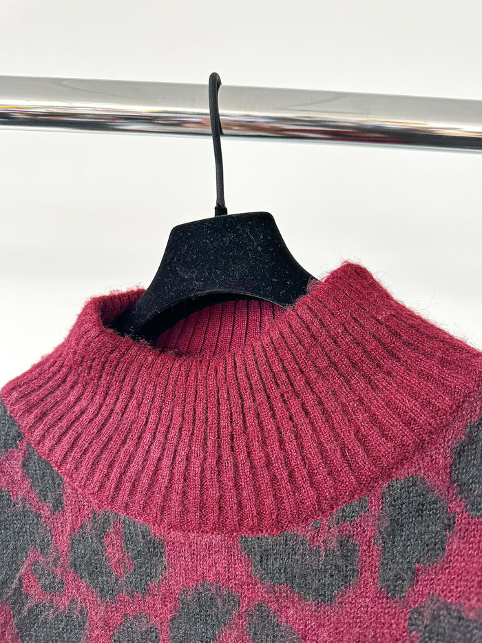 Sweaty Betty Animal Jacquard Turtleneck Sweater