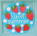 Sweet Summer Strawberry Door Hanger-wholesale