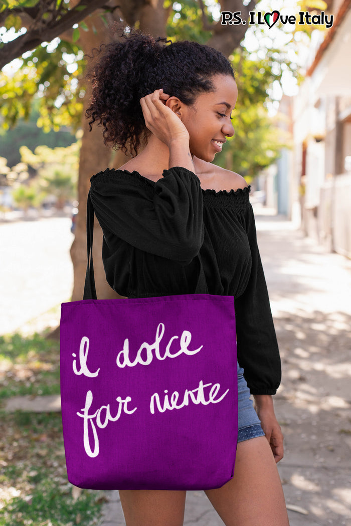 Sweetness of Doing Nothing Tote Bag - Purple