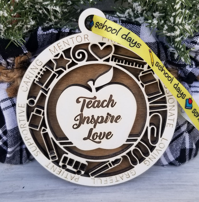 Teacher Love Inspire Ornament- wholesale