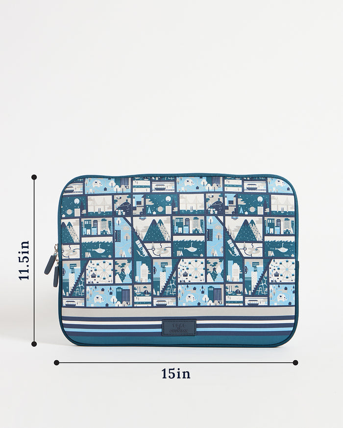 TEAL By Chumbak Amusement Park Laptop Sleeve - 15inch