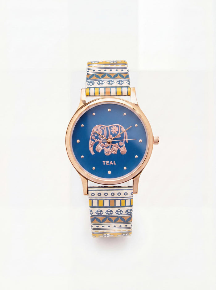 TEAL by Chumbak Aztec Strap Wrist Watch