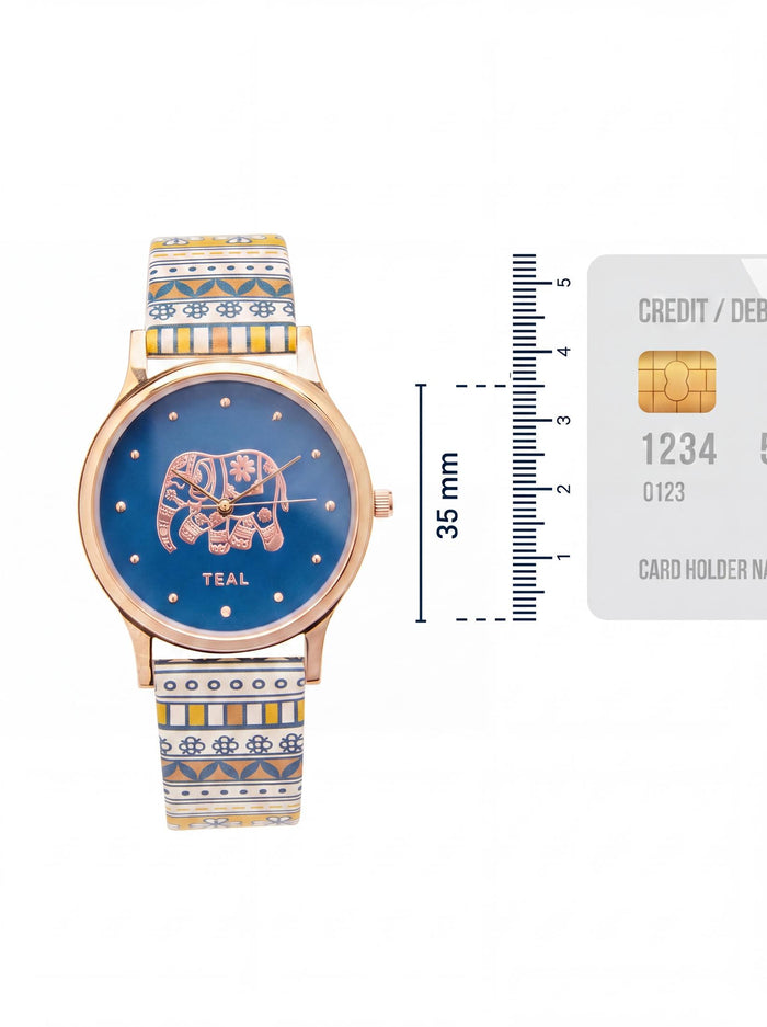 TEAL by Chumbak Aztec Strap Wrist Watch