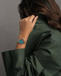 Teal by Chumbak Folk Owl Watch,Stainless Steel Mesh Strap