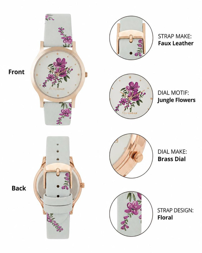TEAL by Chumbak Jungle Flowers Watch-Mint
