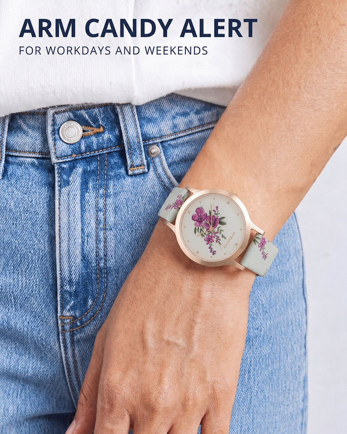 TEAL by Chumbak Jungle Flowers Watch-Mint