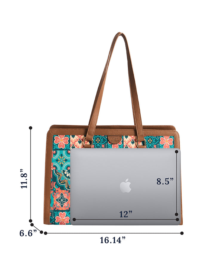 Teal by Chumbak | Moroccan Tiles Office Tote