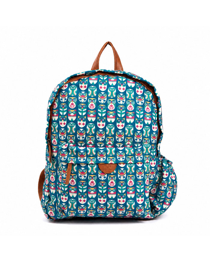 Teal by Chumbak Owl March Laptop backpack