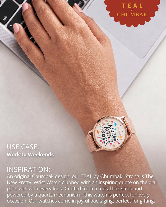 TEAL by Chumbak Strong is the new pretty Watch,Metal link Strap