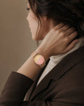 TEAL by Chumbak Sunset Ombre Watch, Metal link Strap
